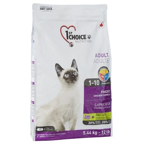 1st Choice Adult Finicky Chicken сухий корм для котів вибагливих та активних 5,44 кг