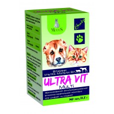 Ultra Multi Vit Вітаміни для цуценят та кошенят, 140 таблеток