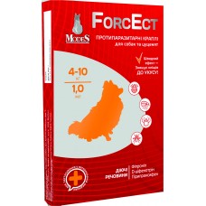 Протипаразитарні краплі ForcEct для собак та цуценят вагою 4-10 кг, 3 піпетки