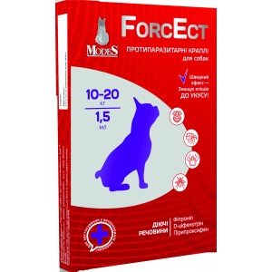 Протипаразитарні краплі ForcEct для собак вагою 10-20 кг, 3 піпетки