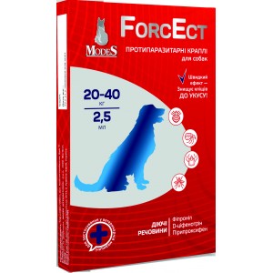 Протипаразитарні краплі ForcEct для собак вагою 20-40 кг, 3 піпетки