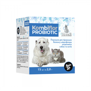 ModeS Kombiflor Probiotic порошок для підтримки балансу мікрофлори кишечника собак та котів (15 шт. по 2 г) ModeS Kombiflor Probiotic порошок для підтримки балансу мікрофлори кишечника собак та котів (15 шт. по 2 г)