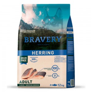 BRAVERY Herring Large/Medium Adult сухий корм для дорослих собак cередніх та великих порід, з оселедцем 12 кг BRAVERY Herring Large/Medium Adult сухий корм для дорослих собак cередніх та великих порід, з оселедцем 12 кг