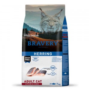 BRAVERY Herring Adult Cat Sterilized сухий корм для дорослих стерилізованих котів, з оселедцем 7 кг BRAVERY Herring Adult Cat Sterilized сухий корм для дорослих стерилізованих котів, з оселедцем 7 кг