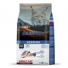 BRAVERY Herring  Adult Cat Sterilized сухий корм для дорослих стерилізованих котів, з оселедцем 2 кг