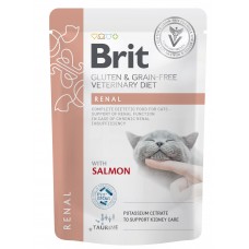 Корм вологий для котів Brit GF VetDiet Renal з лососем, 85 г