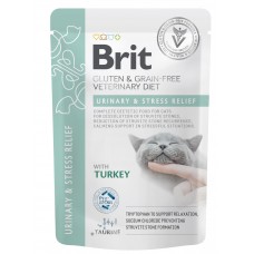 Корм вологий для котів Brit GF VetDiet Urinary and Stress Relief з індичкою, 85 г