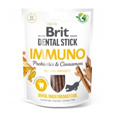 Ласощі для собак Brit Dental Stick Immuno для міцного імунітету, пробіотики та кориця, 7 шт, 251 г
