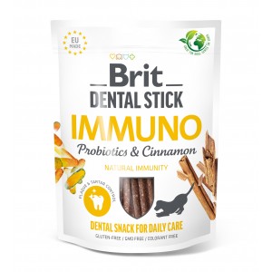 Ласощі для собак Brit Dental Stick Immuno для міцного імунітету, пробіотики та кориця, 7 шт, 251 г