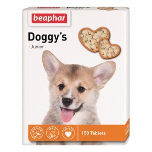 Beaphar Doggy's Junior вітамінізовані ласощі для здорового розвитку цуценят 150 табл. Beaphar Doggy's Junior вітамінізовані ласощі для здорового розвитку цуценят 150 табл.