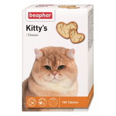 Beaphar Kitty's + Cheese вітамінізовані ласощі з сиром для котів 180 табл.