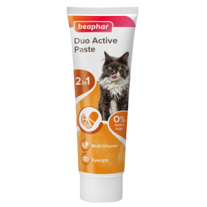 Beaphar Duo Active Pasta for Cats подвійна мультивітамінна паста для здоров'я кишківника 100 г