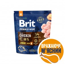 Brit Premium Junior M сухий корм для цуценят і молодих собак середніх порід з куркою 1 кг