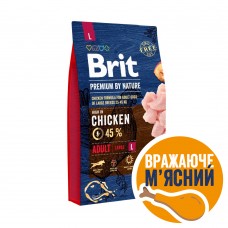 Brit Premium Adult L сухий корм для дорослих собак великих порід з куркою 8 кг