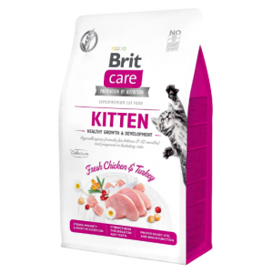 Сухий корм для кошенят Brit Care Cat GF Kitten HGrowth & Development 2кг Сухий корм для кошенят Brit Care Cat GF Kitten HGrowth & Development 2кг
