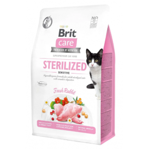 Сухий корм для стерилізованих кішок із чутливим травленням Brit Care Cat GF Sterilized Sensitive 400 г