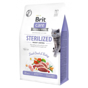 Сухий корм для стерилізованих кішок із зайвою вагою Brit Care Cat GF Sterilized Weight Control 7кг Сухий корм для стерилізованих кішок із зайвою вагою Brit Care Cat GF Sterilized Weight Control 7кг