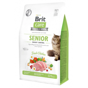 Сухий корм для кішок із зайвою вагою Brit Care Cat GF Senior Weight Control 400 г Сухий корм для кішок із зайвою вагою Brit Care Cat GF Senior Weight Control 400 г