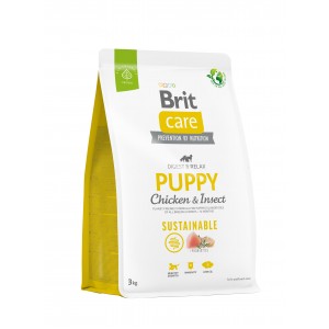 Корм для цуценят Brit Care Dog Sustainable Puppy з куркою та комахами, 3 кг