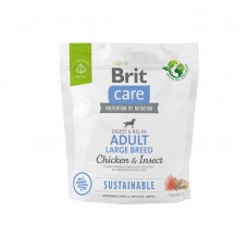 Корм для собак великих порід Brit Care Dog Sustainable Adult Large Breed з куркою та комахами, 1 кг