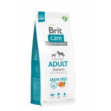Корм для собак малих і середніх порід Brit Care Dog Grain-free Adult беззерновий з лососем, 12 кг