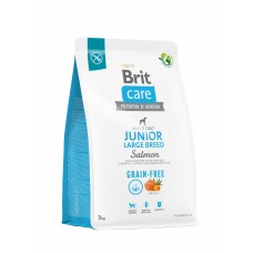 Корм для молодих собак великих порід Brit Care Dog Grain-free Junior Large Breed беззерновий з лососем, 3 кг