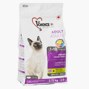 1st Choice Adult Finicky Chicken сухий корм для котів вибагливих та активних 2,72 кг