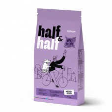 Корм сухий Half&Half для дорослих собак середніх порід із яловичиною 12 кг
