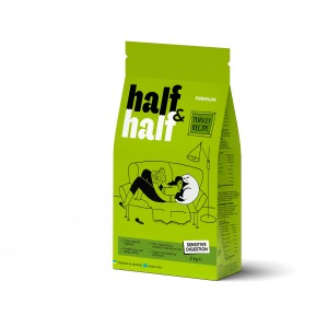 Корм сухий Half&Half для котів із чутливим травленям з індичкою 2 кг Корм сухий Half&Half для котів із чутливим травленям з індичкою 2 кг