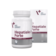 VetExpert Hepatiale Forte Large Breed харчова добавка для підтримки функцій печінки у собак великих порід, 40 таблеток