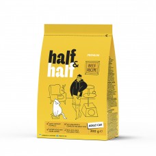 Корм сухий Half&Half для дорослих котів із яловичиною 300 г
