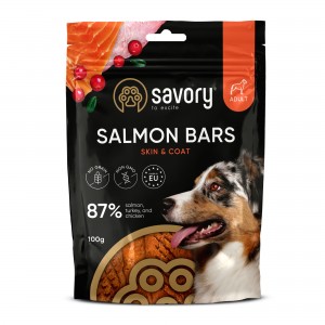 Джерки для собак Savory Bars With Salmon, батончики з лососем 100 г