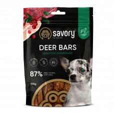 Джерки для собак Savory Bars With Venison, батончики з олениною, 100 г Джерки для собак Savory Bars With Venison, батончики з олениною, 100 г