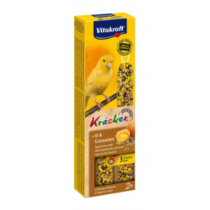 Ласощі для канарок Vitakraft «Kracker Original + Egg & Grass Seeds» 54 г / 2 шт. (яйце та насіння)