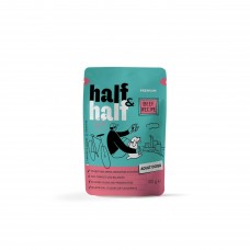 Вологий корм для дорослих собак Half&Half, Beef in Gravy for Adult Dogs, шматочки яловичини в соусі, 100 г