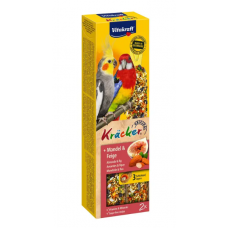 Ласощі для середніх папуг Vitakraft «Kracker Original + Almonds & Fig» 180 г / 2 шт. (мигдаль та рис) Ласощі для середніх папуг Vitakraft «Kracker Original + Almonds & Fig» 180 г / 2 шт. (мигдаль та рис)