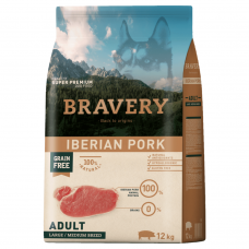 BRAVERY Iberian Pork Large/Medium Adult сухий корм для дорослих собак cередніх та великих  порід, з іберійською свининою 12 кг