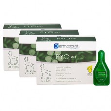 Dermoscent PYOspot® for dogs засіб для догляду за шкірою та шерстю з антибактеріальним ефектом для собак вагою 10-20 кг, 4 піпетки