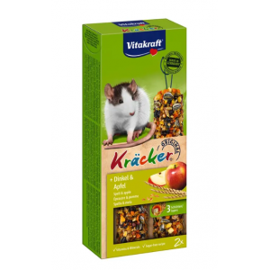 Ласощі для пацюків Vitakraft «Kracker Original + Spelt & Apple» 112 г / 2 шт. (спельта та яблуко)