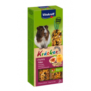 Ласощі для морських свинок Vitakraft «Kracker Original + Frucht & Flakes» 112 г / 2 шт. (фрукти та пластівці) Ласощі для морських свинок Vitakraft «Kracker Original + Frucht & Flakes» 112 г / 2 шт. (фрукти та пластівці)