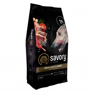 Сухий корм для собак усіх порід Savory 12 кг (кролик та качка) Сухий корм для собак усіх порід Savory 12 кг (кролик та качка)