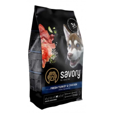 Сухий корм для цуценят великих порід Savory 3 кг (індичка та курка) Сухий корм для цуценят великих порід Savory 3 кг (індичка та курка)