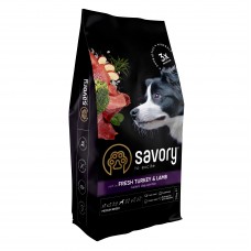 Сухий корм для собак середніх порід Savory 12 кг (індичка та ягня) Сухий корм для собак середніх порід Savory 12 кг (індичка та ягня)
