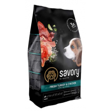 Сухий корм для цуценят Savory 1 кг (індичка та курка) Сухий корм для цуценят Savory 1 кг (індичка та курка)