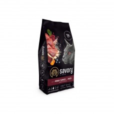 Корм сухий Savory Adult Cat Steril Fresh Turkey and Duck для стерилізованих котів з індичкою та качкою 8 кг