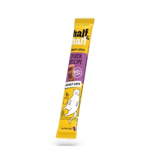 Ласощі для котів Half&Half у формі м'ясних паличок з качкою, 5 г Ласощі для котів Half&Half у формі м'ясних паличок з качкою, 5 г