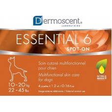 Dermoscent Essential 6 spot-on засіб для догляду за шкірою та шерстю собак вагою 10-20 кг, 4 піпетки Dermoscent Essential 6 spot-on засіб для догляду за шкірою та шерстю собак вагою 10-20 кг, 4 піпетки