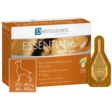 Dermoscent Essential 6 spot-on засіб для догляду за шкірою та шерстю собак вагою 20-40 кг, 4 піпетки Dermoscent Essential 6 spot-on засіб для догляду за шкірою та шерстю собак вагою 20-40 кг, 4 піпетки