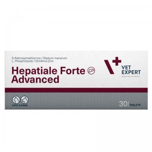 VetExpert Hepatiale Forte Advanced харчова добавка для підтримки функцій печінки собак і котів, 30 таблеток VetExpert Hepatiale Forte Advanced харчова добавка для підтримки функцій печінки собак і котів, 30 таблеток