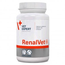 VetExpert RenalVet харчова добавка для собак і котів з симптомами хронічної ниркової недостатності, 60 таблеток
